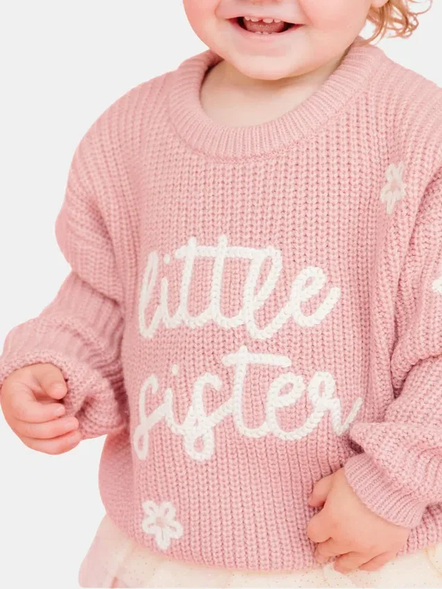 Dzianinowy sweter „Sweet Wink Little Sister”