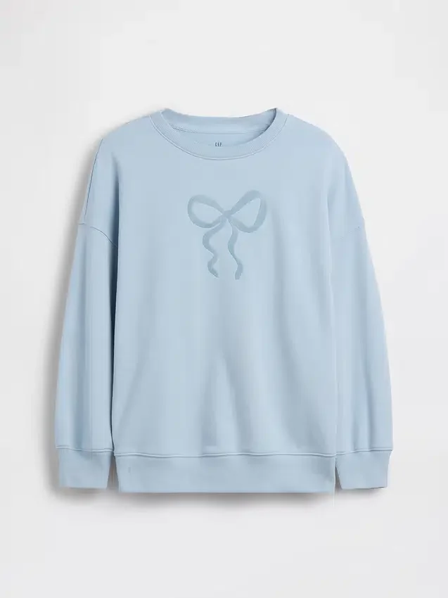 Dziecięca bluza oversize z nadrukiem z tkaniny frotte Vintagesoft