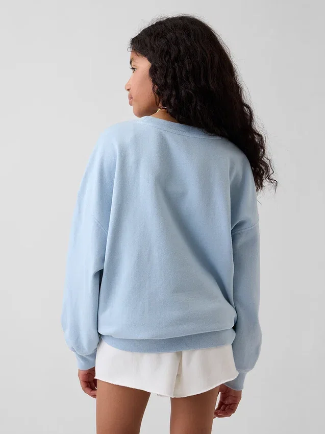 Dziecięca bluza oversize z nadrukiem z tkaniny frotte Vintagesoft
