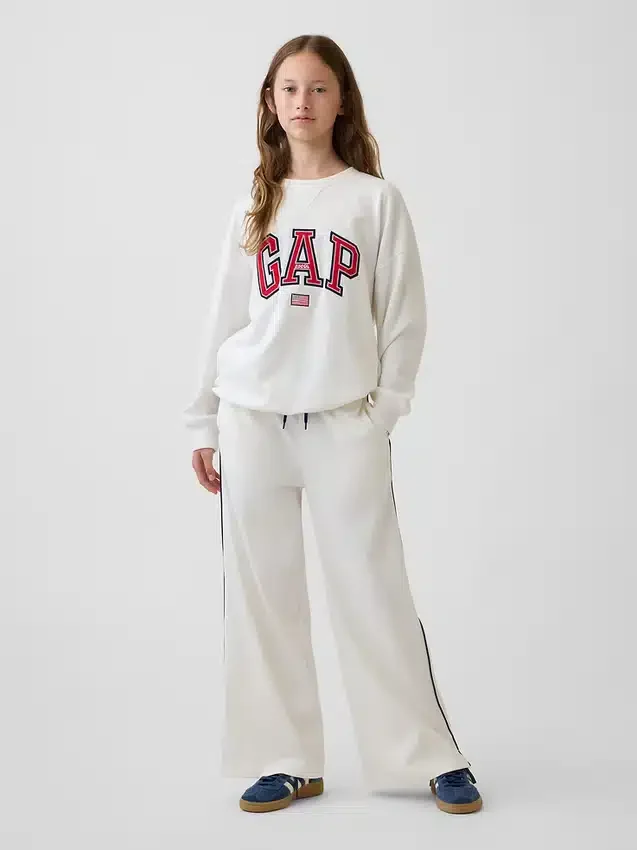 Dziecięca bluza oversize z nadrukiem z tkaniny frotte Vintagesoft