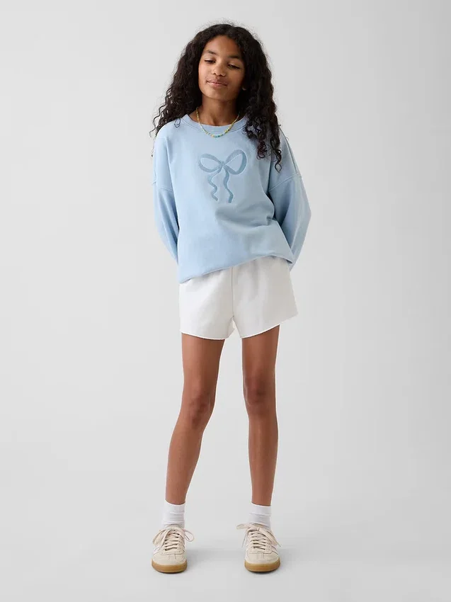 Dziecięca bluza oversize z nadrukiem z tkaniny frotte Vintagesoft