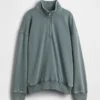 Dziecięca bluza z frotte Vintagesoft o luźnym kroju z półzamkiem