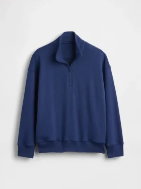 Dziecięca bluza z frotte Vintagesoft o luźnym kroju z półzamkiem