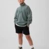 Dziecięca bluza z frotte Vintagesoft o luźnym kroju z półzamkiem