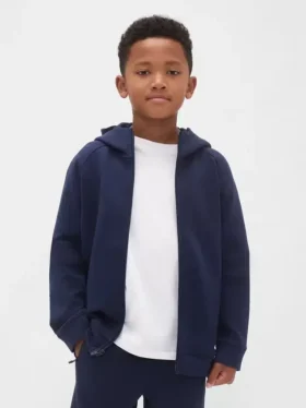 Dziecięca bluza z kapturem GapFit Tech Quick-Dry Zip