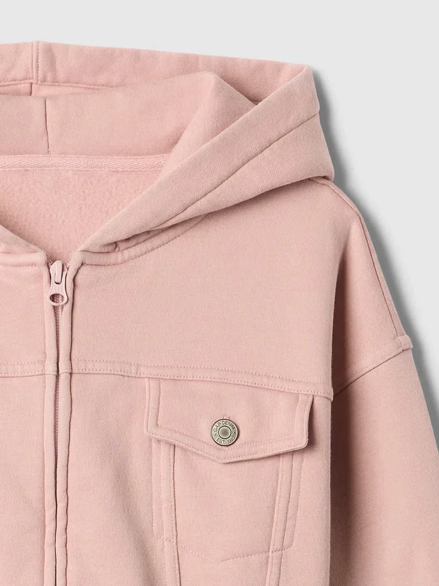 Dziecięca bluza z kapturem i zamkiem, model Vintagesoft