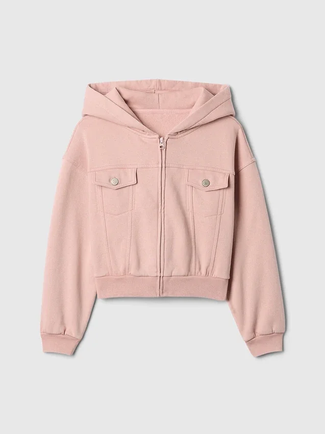 Dziecięca bluza z kapturem i zamkiem, model Vintagesoft