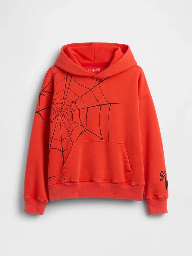 Dziecięca bluza z kapturem Marvel Vintagesoft Spider-Man o luźnym kroju