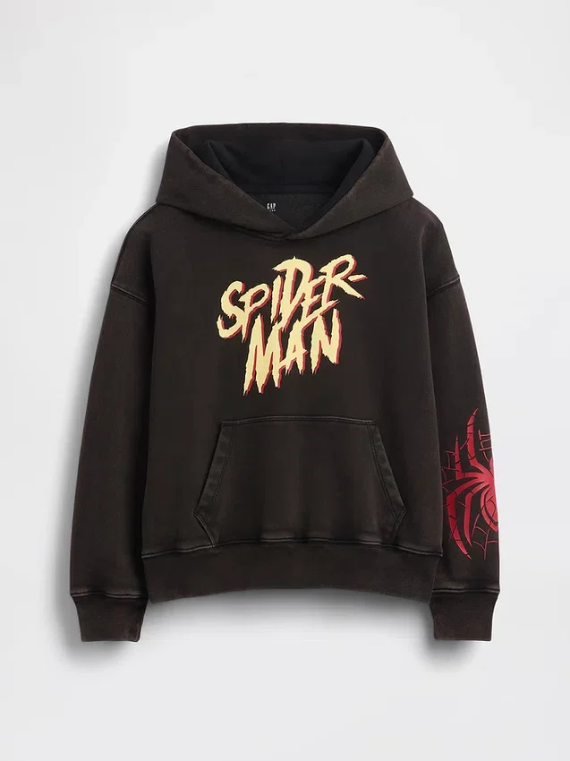 Dziecięca bluza z kapturem Marvel Vintagesoft Spider-Man o luźnym kroju