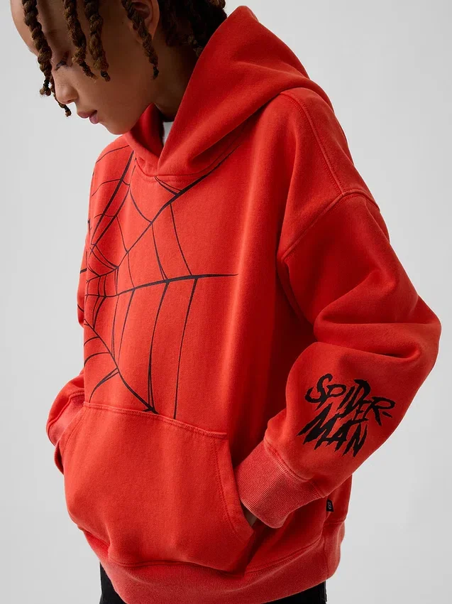 Dziecięca bluza z kapturem Marvel Vintagesoft Spider-Man o luźnym kroju