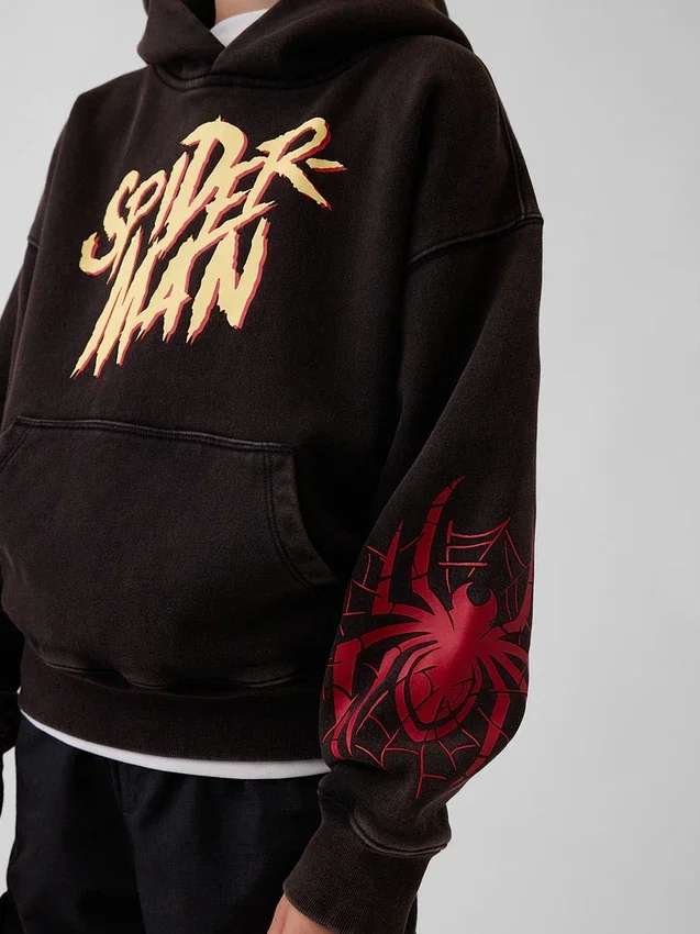Dziecięca bluza z kapturem Marvel Vintagesoft Spider-Man o luźnym kroju
