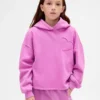 Dziecięca bluza z kapturem o luźnym kroju z naszywką z serii Vintagesoft