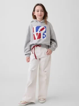 Dziecięca bluza z kapturem „Robert Indiana Love”