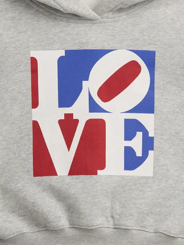 Dziecięca bluza z kapturem „Robert Indiana Love”