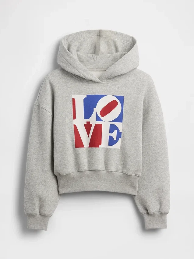 Dziecięca bluza z kapturem „Robert Indiana Love”