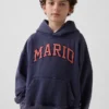 Dziecięca bluza z kapturem Super Mario Vintagesoft o luźnym kroju
