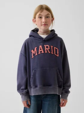 Dziecięca bluza z kapturem Super Mario Vintagesoft o luźnym kroju