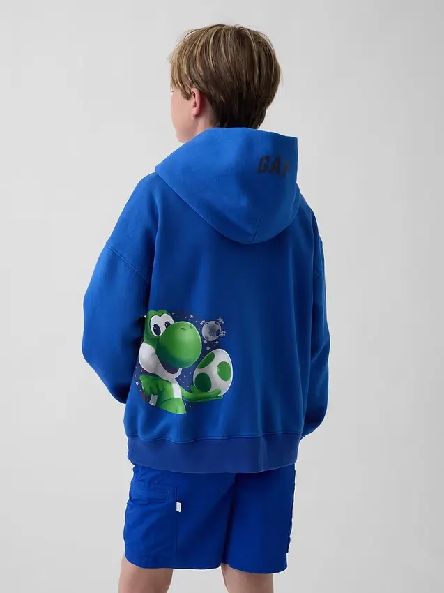 Dziecięca bluza z kapturem Super Mario Vintagesoft o luźnym kroju