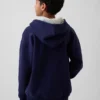 Dziecięca bluza z kapturem typu Henley Vintagesoft o luźnym kroju