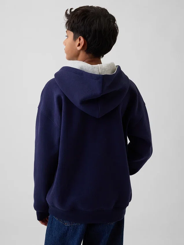 Dziecięca bluza z kapturem typu Henley Vintagesoft o luźnym kroju