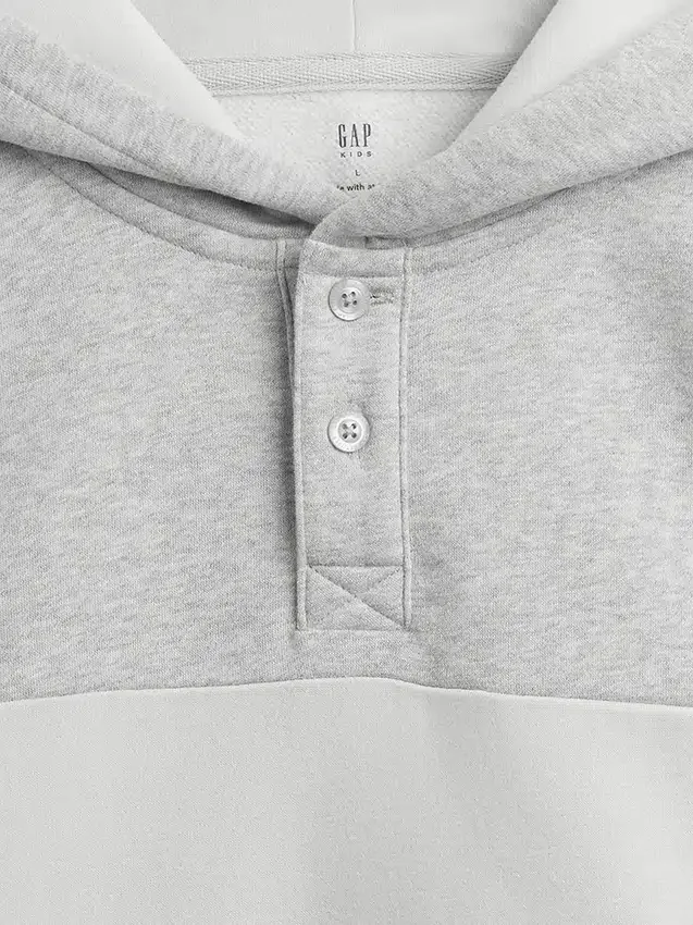 Dziecięca bluza z kapturem typu Henley Vintagesoft o luźnym kroju