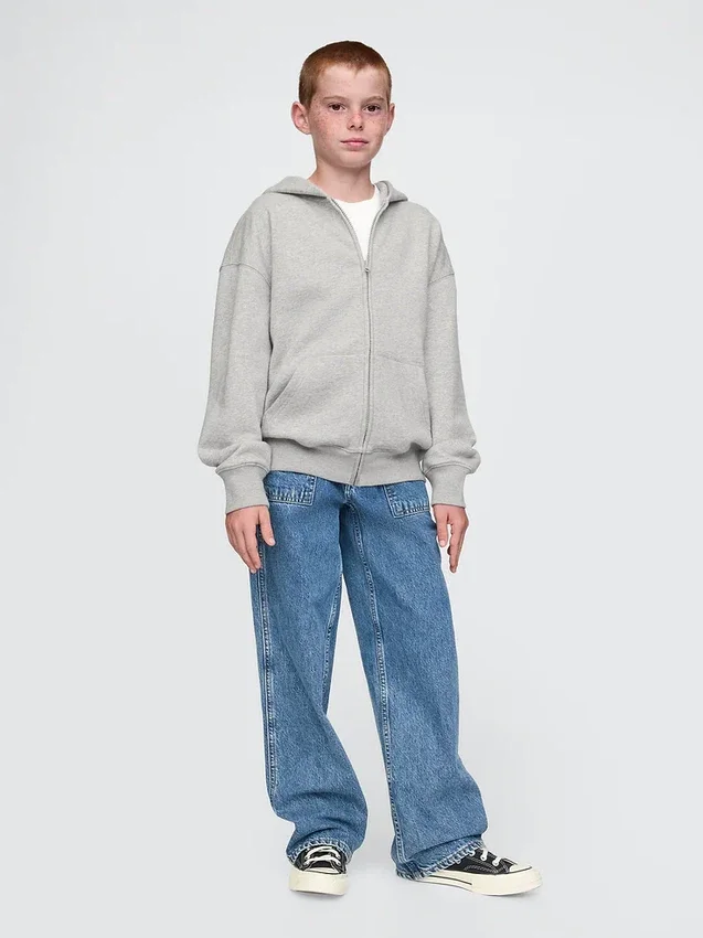 Dziecięca bluza z kapturem Vintagesoft na zamek
