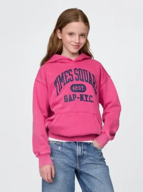 Dziecięca bluza z kapturem Vintagesoft NYC Times Square