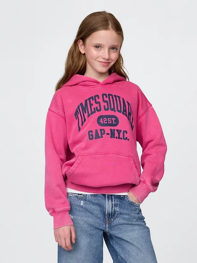 Dziecięca bluza z kapturem Vintagesoft NYC Times Square