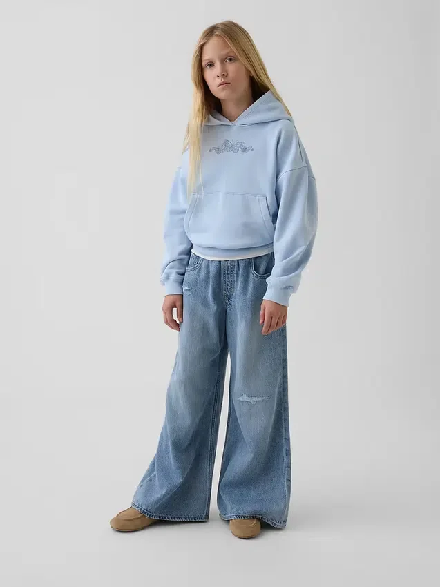 Dziecięca bluza z kapturem Vintagesoft o luźnym kroju