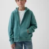 Dziecięca bluza z kapturem Vintagesoft o luźnym kroju i zamkiem błyskawicznym