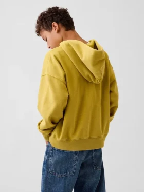 Dziecięca bluza z kapturem Vintagesoft o luźnym kroju i zamkiem błyskawicznym