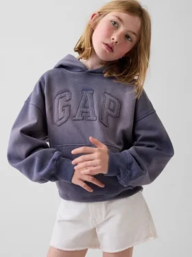 Dziecięca bluza z kapturem Vintagesoft o luźnym kroju z logo