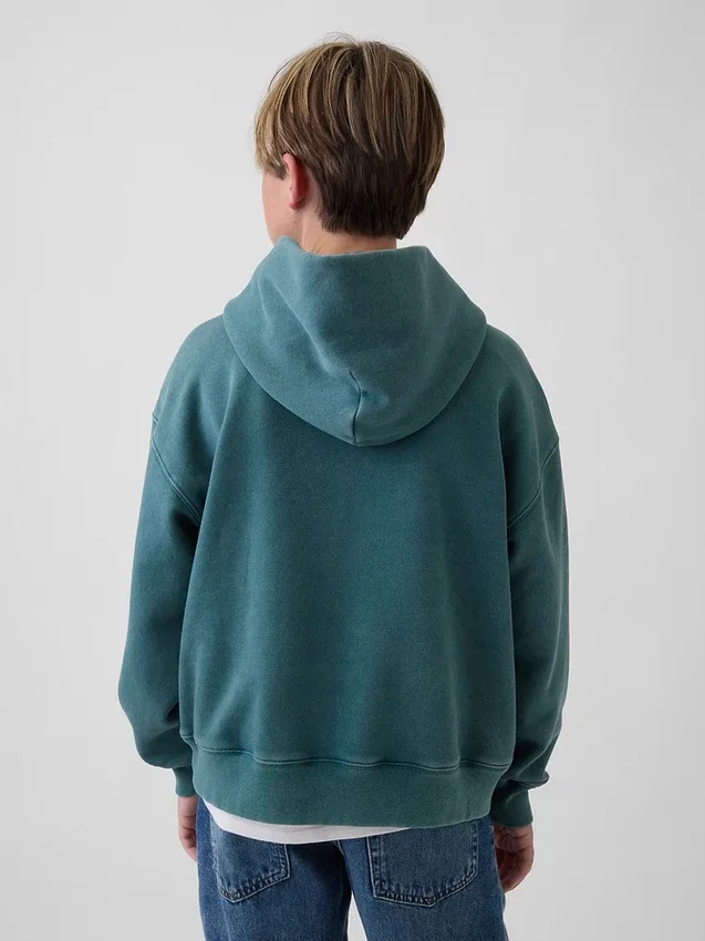 Dziecięca bluza z kapturem Vintagesoft o luźnym kroju z logo