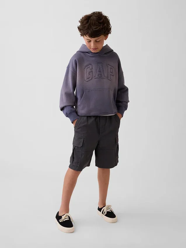 Dziecięca bluza z kapturem Vintagesoft o luźnym kroju z logo