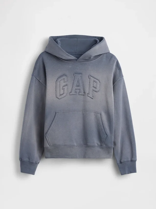 Dziecięca bluza z kapturem Vintagesoft o luźnym kroju z logo
