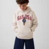 Dziecięca bluza z kapturem Vintagesoft o luźnym kroju z logo Brannan Bear