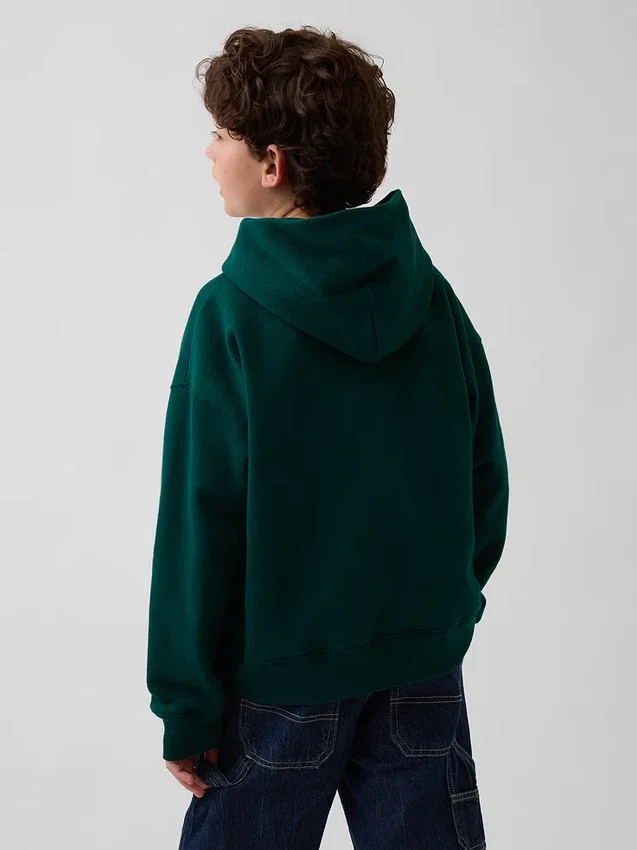 Dziecięca bluza z kapturem Vintagesoft o luźnym kroju z logo Brannan Bear