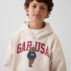 Dziecięca bluza z kapturem Vintagesoft o luźnym kroju z logo Brannan Bear
