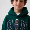 Dziecięca bluza z kapturem Vintagesoft o luźnym kroju z logo Brannan Bear