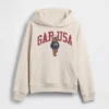 Dziecięca bluza z kapturem Vintagesoft o luźnym kroju z logo Brannan Bear