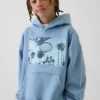 Dziecięca bluza z kapturem Vintagesoft o luźnym kroju z nadrukiem