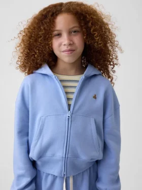 Dziecięca bluza z kapturem Vintagesoft Oversized Logo Zip