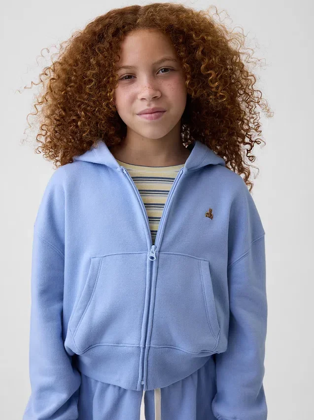 Dziecięca bluza z kapturem Vintagesoft Oversized Logo Zip