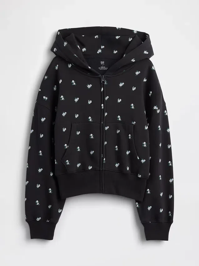 Dziecięca bluza z kapturem Vintagesoft Oversized Logo Zip