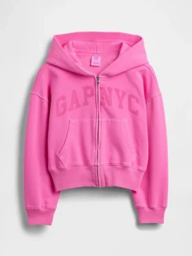 Dziecięca bluza z kapturem Vintagesoft Oversized Logo Zip