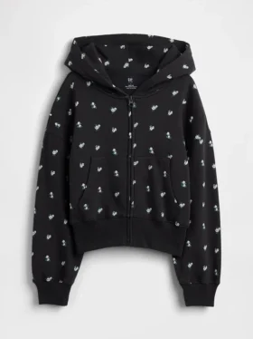 Dziecięca bluza z kapturem Vintagesoft Oversized Logo Zip