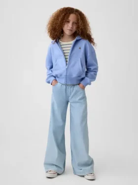 Dziecięca bluza z kapturem Vintagesoft Oversized Logo Zip