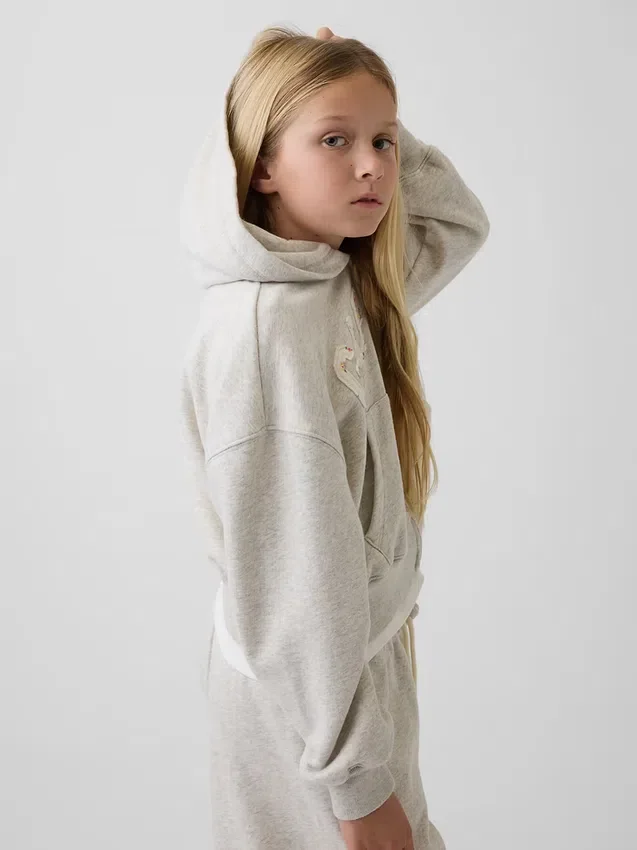 Dziecięca bluza z kapturem Vintagesoft Oversized Logo Zip