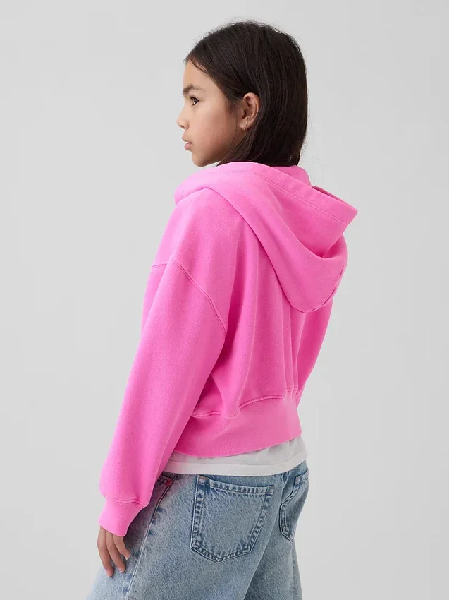 Dziecięca bluza z kapturem Vintagesoft Oversized Logo Zip