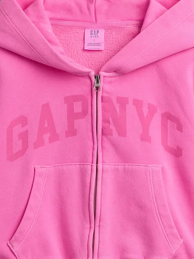 Dziecięca bluza z kapturem Vintagesoft Oversized Logo Zip